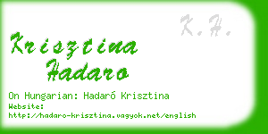 krisztina hadaro business card