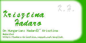 krisztina hadaro business card